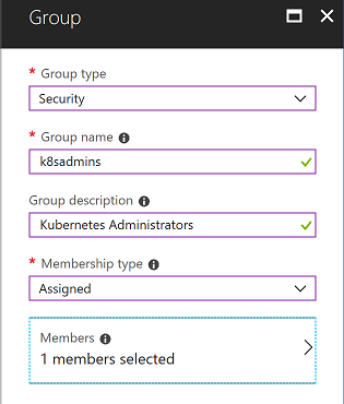 Azure AAD Group creation